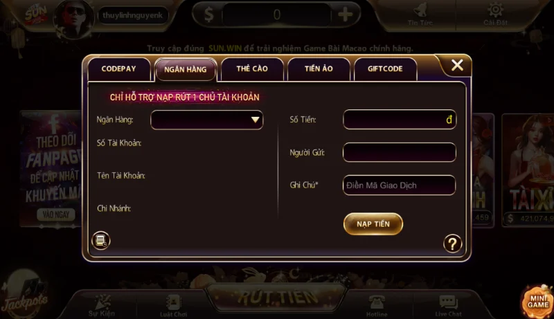 Nạp Tiền Sunwin – Hướng Dẫn Chi Tiết 5 Cách Cho Newbie